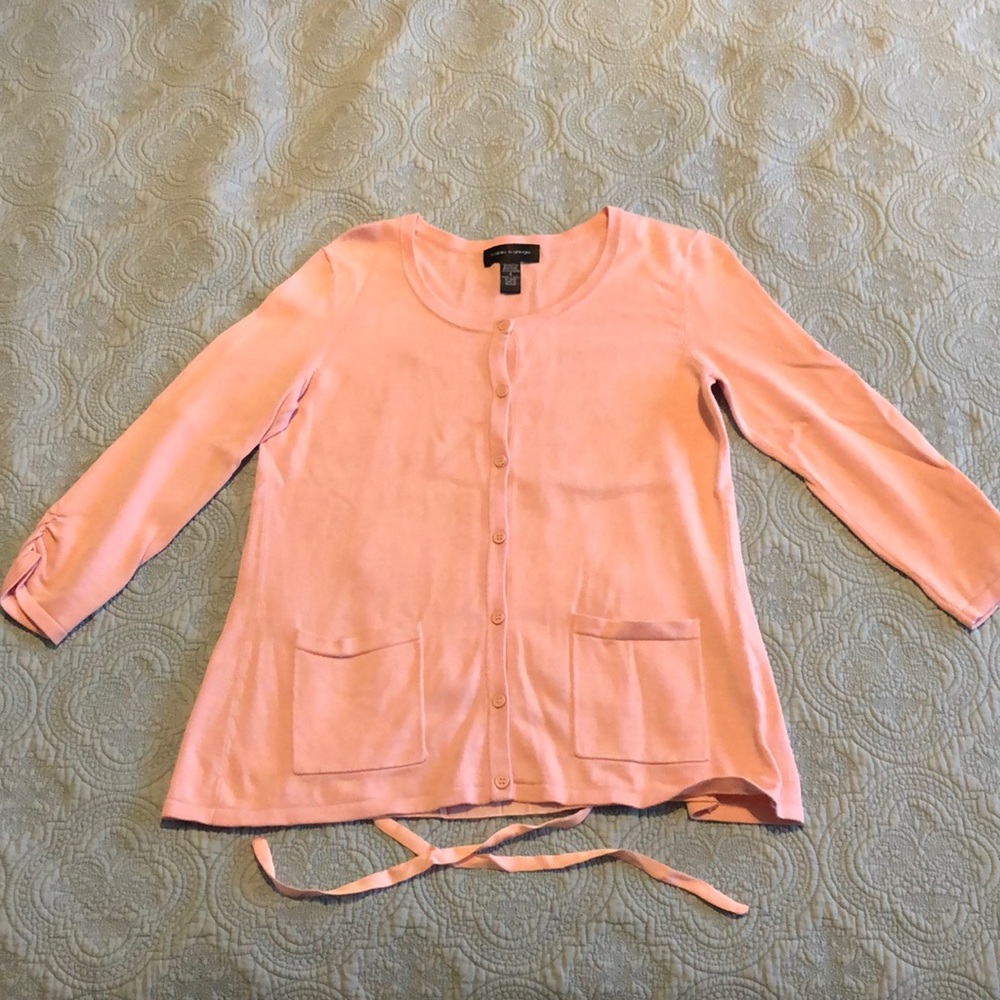 cable & gauge pink cardigan